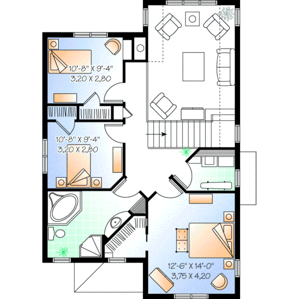 Upper/Second Floor Plan: 5-722