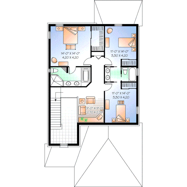 Upper/Second Floor Plan: 5-729