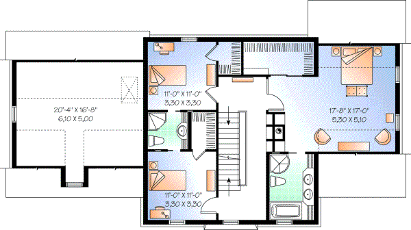 Upper/Second Floor Plan: 5-734