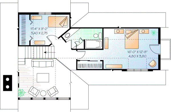 Upper/Second Floor Plan: 5-743