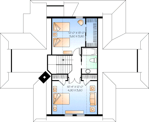 Upper/Second Floor Plan:5-745