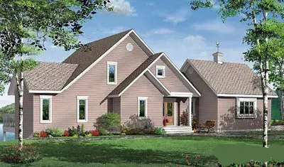 Traditional house plans 5-748 - front exterior, 3,392 sq ft, 4 bed, 2 bath house plans | Monster House Plans