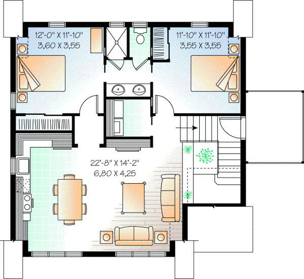 Upper/Second Floor Plan: 5-762