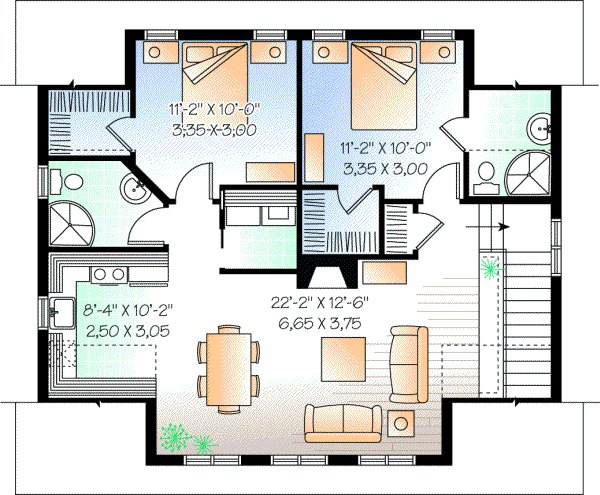 Upper/Second Floor Plan: 5-764