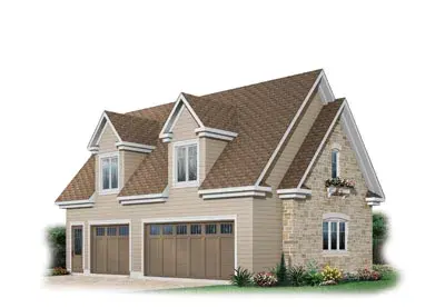English Country house plans 5-777 - front exterior, 1,576 sq ft, 0 bed, 0 bath house plans | Monster House Plans