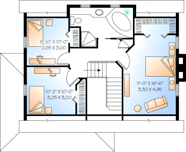 Upper/Second Floor Plan: 5-799
