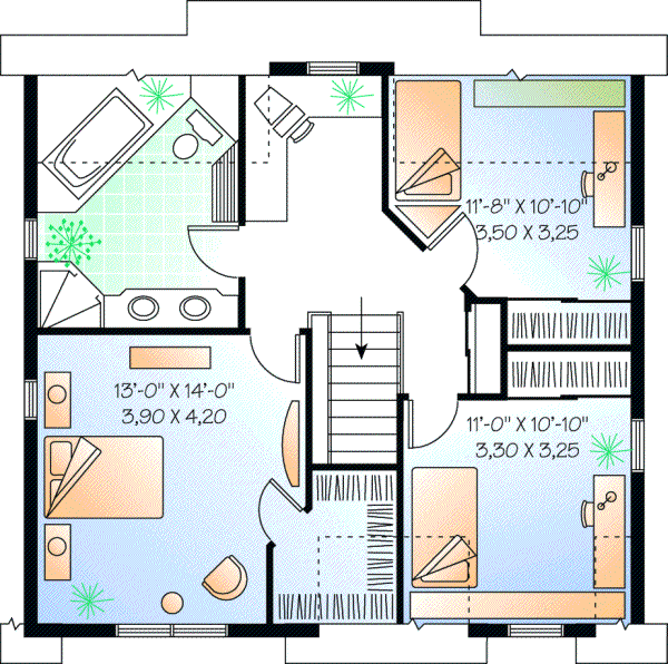 Upper/Second Floor Plan: 5-802