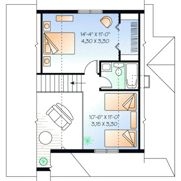 Upper/Second Floor Plan: 5-804