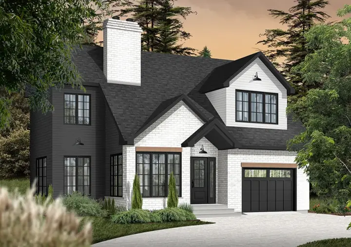 Traditional house plans 5-805 - front exterior, 2,185 sq ft, 3 bed, 2 bath house plans | Monster House Plans