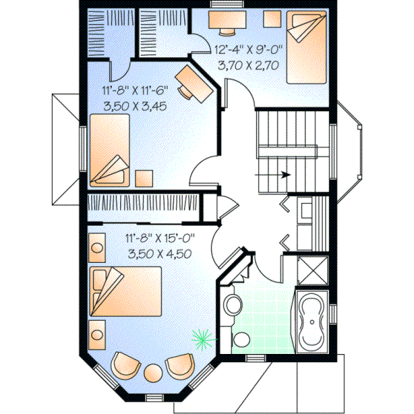 Upper/Second Floor Plan: 5-822