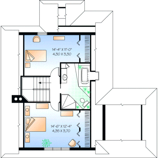 Upper/Second Floor Plan:5-844