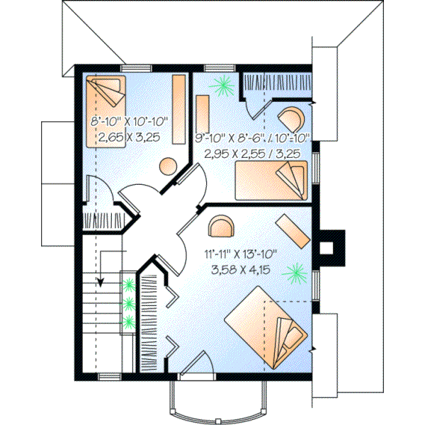 Upper/Second Floor Plan: 5-848