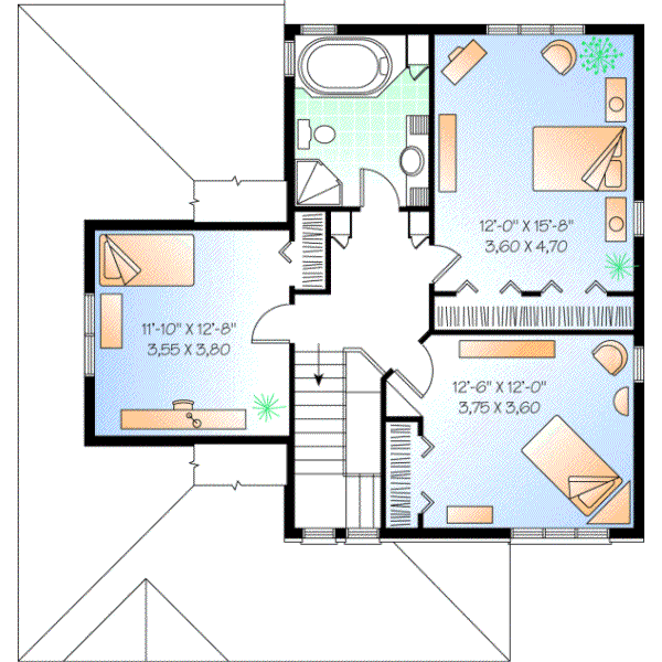 Upper/Second Floor Plan: 5-855