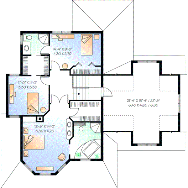 Upper/Second Floor Plan: 5-858