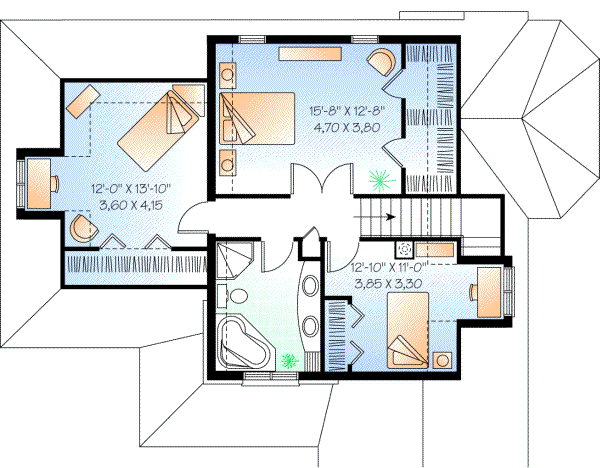 Upper/Second Floor Plan: 5-865