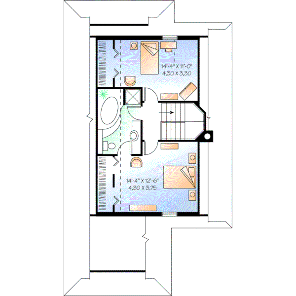 Upper/Second Floor Plan: 5-866