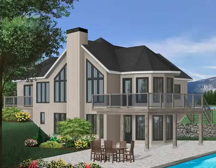 Traditional house plans 5-868 - front exterior, 1,400 sq ft, 2 bed, 2 bath house plans | Monster House Plans