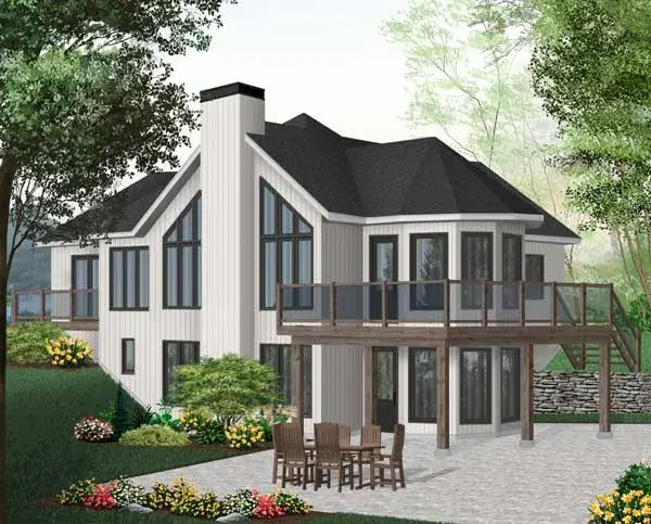 Traditional house plans 5-871 - front exterior, 2,800 sq ft, 3 bed, 3 bath house plans | Monster House Plans