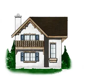 Cottage house plans 5-878 - front exterior, 55 sq ft, 0 bed, 0 bath house plans | Monster House Plans