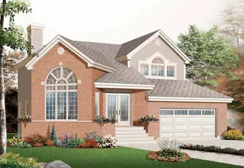 Traditional house plans 5-949 - front exterior, 1,830 sq ft, 3 bed, 1 bath house plans | Monster House Plans