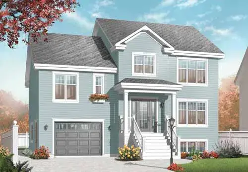 Traditional house plans 5-954 - front exterior, 1,867 sq ft, 4 bed, 2 bath house plans | Monster House Plans
