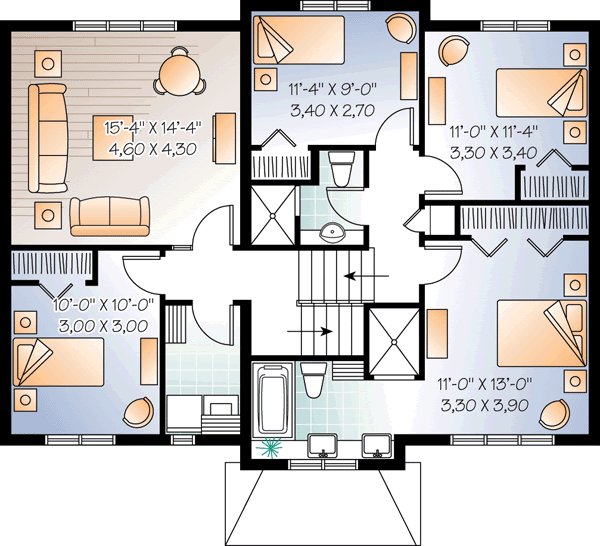 Upper/Second Floor Plan: 5-954