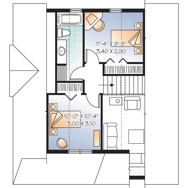 Upper/Second Floor Plan: 5-960