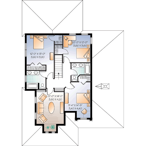 Upper/Second Floor Plan: 5-970