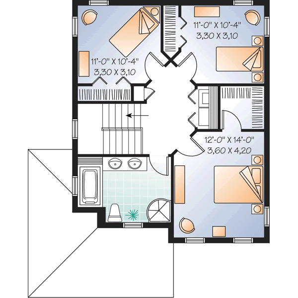 Upper/Second Floor Plan: 5-973