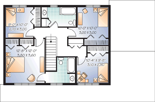 Upper/Second Floor Plan: 5-976