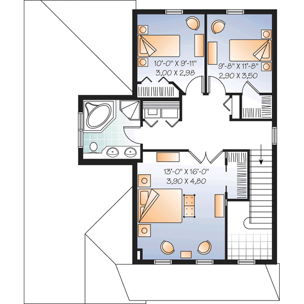 Upper/Second Floor Plan: 5-980