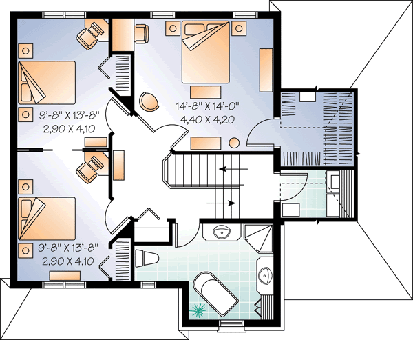 Upper/Second Floor Plan: 5-984
