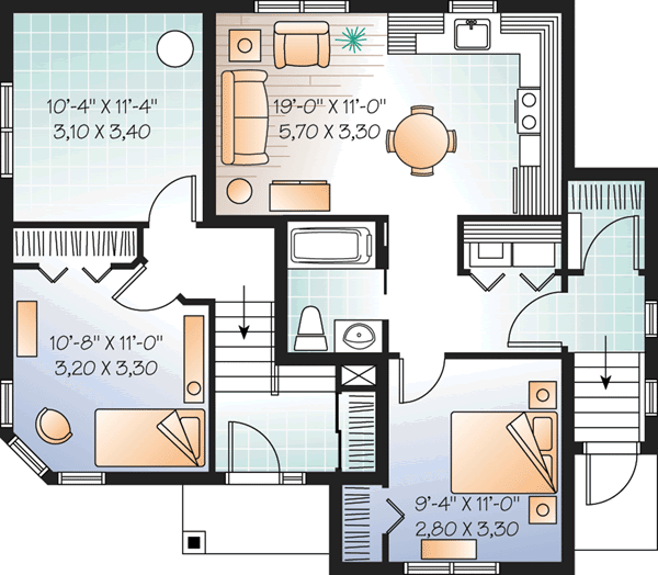 Lower Floor Plan: 5-990