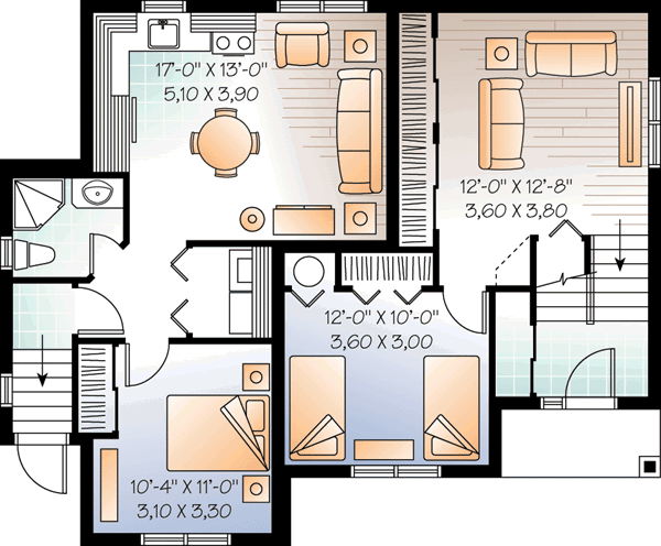 Lower Floor Plan: 5-991