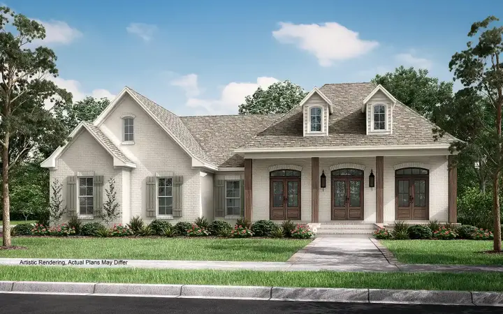 Southern house plans 50-114 - front exterior, 1,500 sq ft, 3 bed, 2 bath house plans | Monster House Plans