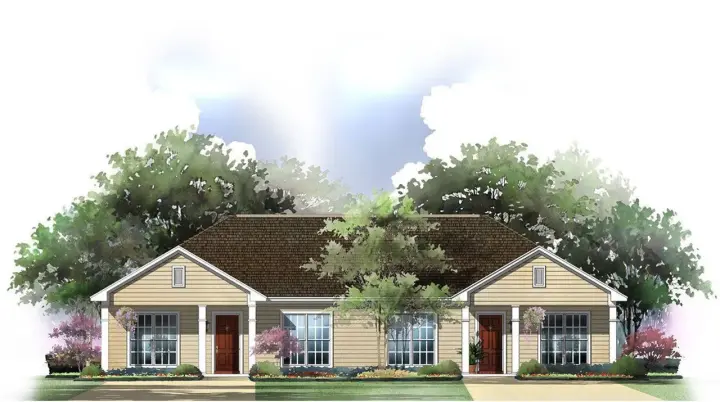 Traditional house plans 50-130 - front exterior, 1,800 sq ft, 4 bed, 4 bath house plans | Monster House Plans
