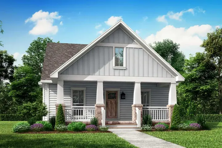 Craftsman house plans 50-141 - front exterior, 1,800 sq ft, 3 bed, 2 bath house plans | Monster House Plans