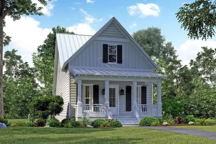 Farmhouse house plans 50-145 - front exterior, 2,184 sq ft, 4 bed, 2 bath house plans | Monster House Plans