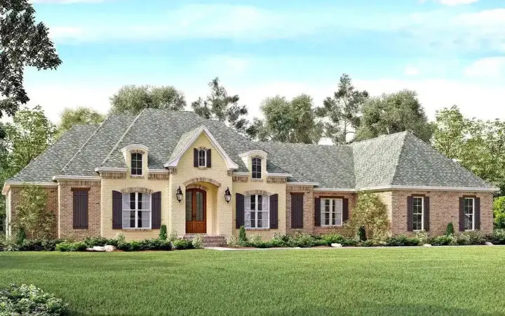 French Country house plans 50-146 - front exterior, 3,527 sq ft, 4 bed, 3 bath house plans | Monster House Plans