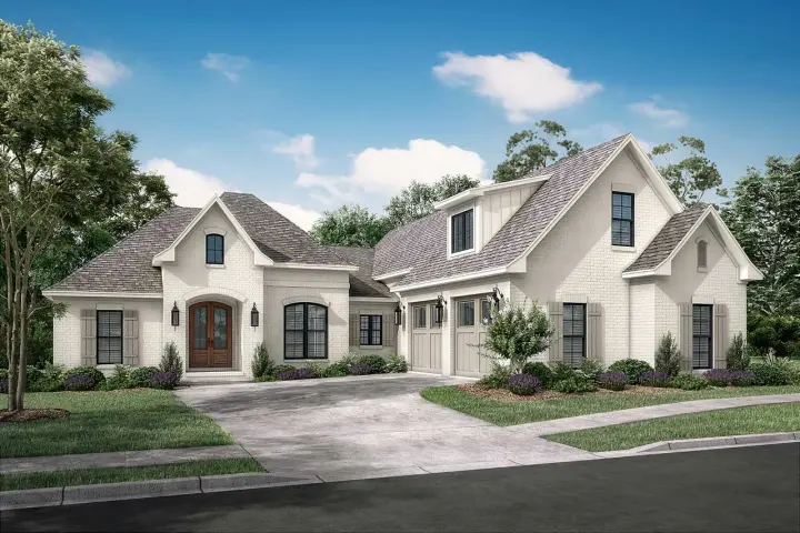 French Country house plans 50-149 - front exterior, 2,405 sq ft, 3 bed, 2 bath house plans | Monster House Plans