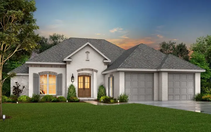 Traditional house plans 50-231 - front exterior, 1,600 sq ft, 3 bed, 2 bath house plans | Monster House Plans