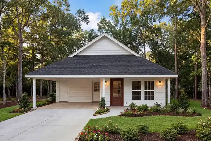 Traditional house plans 50-285 - front exterior, 1,200 sq ft, 3 bed, 2 bath house plans | Monster House Plans