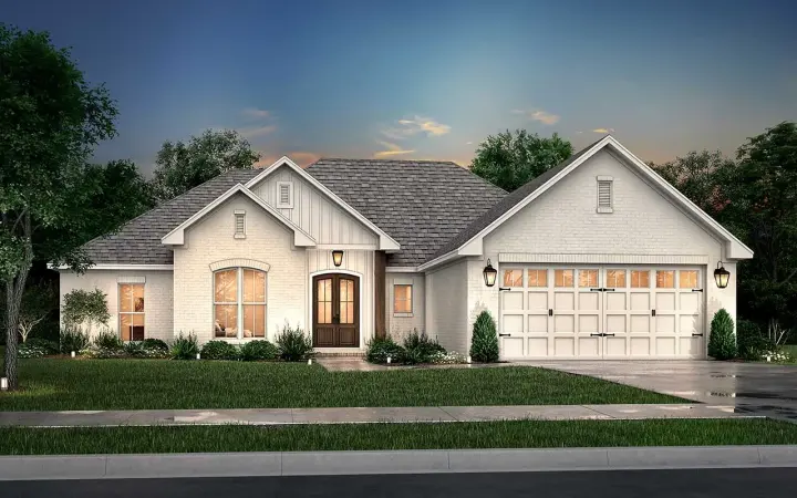Traditional house plans 50-317 - front exterior, 1,798 sq ft, 4 bed, 2 bath house plans | Monster House Plans