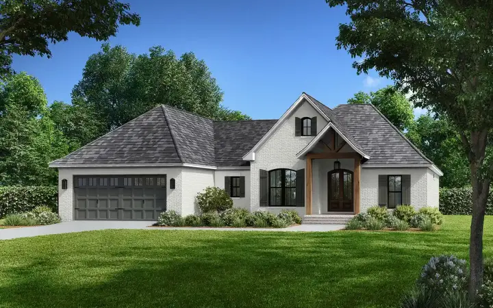 Traditional house plans 50-322 - front exterior, 1,842 sq ft, 3 bed, 2 bath house plans | Monster House Plans
