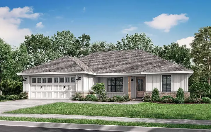 Traditional house plans 50-380 - front exterior, 1,232 sq ft, 3 bed, 2 bath house plans | Monster House Plans