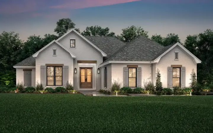 French Country house plans 50-405 - front exterior, 1,817 sq ft, 3 bed, 2 bath house plans | Monster House Plans