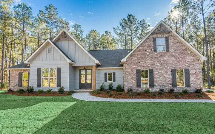 Modern Farmhouse house plans 50-415 - front exterior, 2,095 sq ft, 4 bed, 2 bath house plans | Monster House Plans