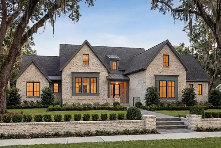 Modern Farmhouse house plans 50-450 - front exterior, 2,470 sq ft, 3 bed, 2 bath house plans | Monster House Plans