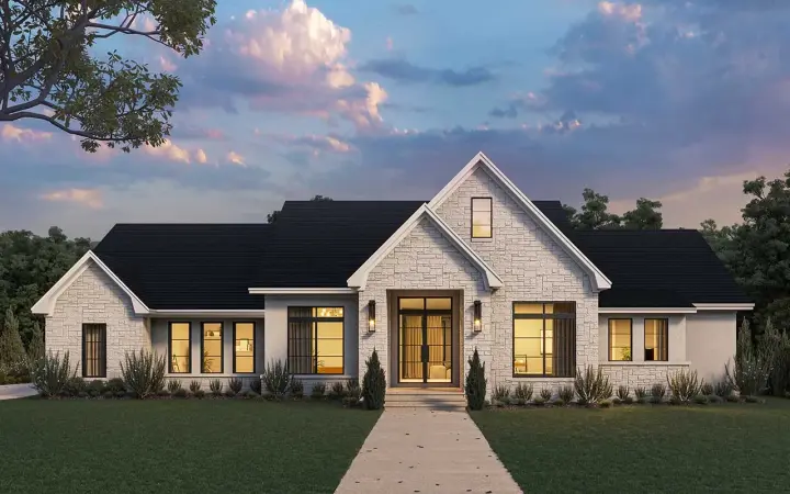 Traditional house plans 50-496 - front exterior, 2,295 sq ft, 3 bed, 2 bath house plans | Monster House Plans