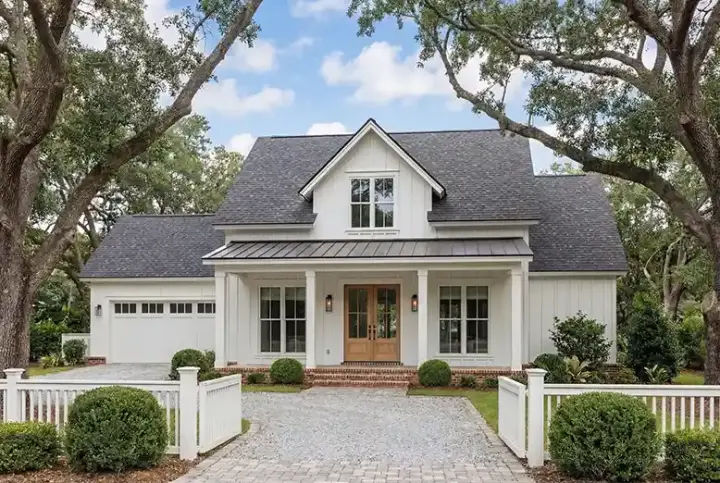 Modern Farmhouse house plans 50-503 - front exterior, 1,479 sq ft, 3 bed, 2 bath house plans | Monster House Plans